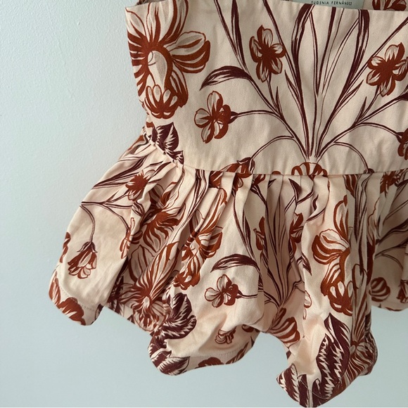 Eugenia Fernández 100% Cotton Tie-Shoulder Blouse Size 10 - Picture 4 of 8